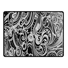 Black White Shape Double Sided Fleece Blanket (small) 