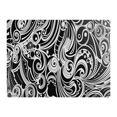 Black White Shape Double Sided Flano Blanket (mini)  by Mariart