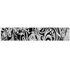 Black White Shape Flano Scarf (large)