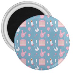 Baby Girl Accessories Pattern Pacifier 3  Magnets by Mariart