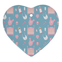 Baby Girl Accessories Pattern Pacifier Ornament (heart)