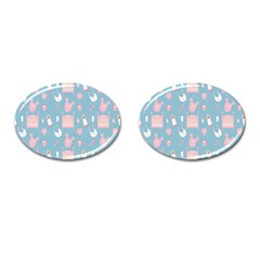 Baby Girl Accessories Pattern Pacifier Cufflinks (oval) by Mariart