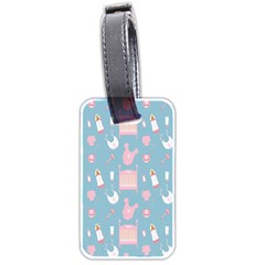 Baby Girl Accessories Pattern Pacifier Luggage Tags (two Sides) by Mariart