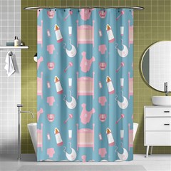 Baby Girl Accessories Pattern Pacifier Shower Curtain 48  X 72  (small)  by Mariart