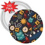 Compass Cypress Chair Arrow Wheel Star Mountain 3  Buttons (100 pack)  Front