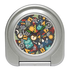 Compass Cypress Chair Arrow Wheel Star Mountain Travel Alarm Clocks by Mariart