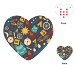 Compass Cypress Chair Arrow Wheel Star Mountain Playing Cards (Heart)  Front