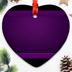 Board Purple Line Ornament (heart) by Mariart