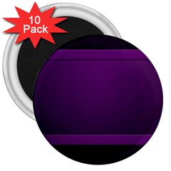 Board Purple Line 3  Magnets (10 Pack)  by Mariart