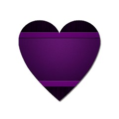 Board Purple Line Heart Magnet by Mariart