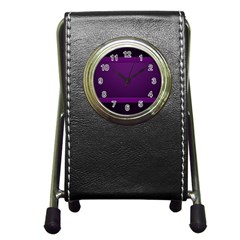 Board Purple Line Pen Holder Desk Clocks by Mariart