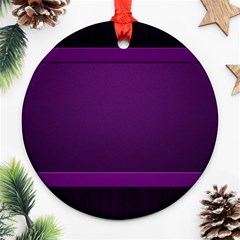 Board Purple Line Round Ornament (two Sides)