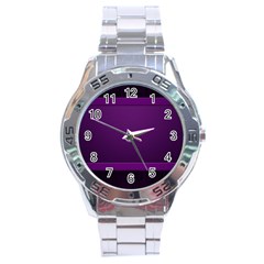 Board Purple Line Stainless Steel Analogue Watch by Mariart