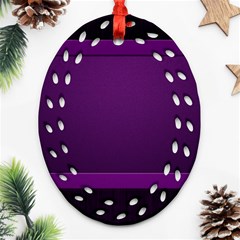 Board Purple Line Oval Filigree Ornament (two Sides) by Mariart