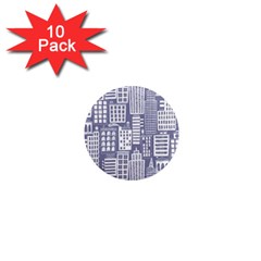 Building Citi Town Cityscape 1  Mini Magnet (10 Pack)  by Mariart