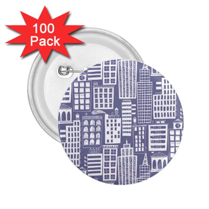 Building Citi Town Cityscape 2.25  Buttons (100 pack) 