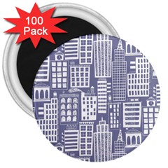 Building Citi Town Cityscape 3  Magnets (100 Pack) by Mariart