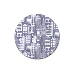 Building Citi Town Cityscape Magnet 3  (round) by Mariart