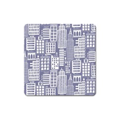 Building Citi Town Cityscape Square Magnet by Mariart