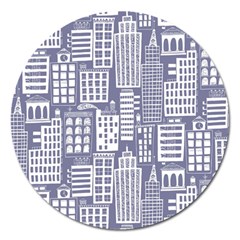 Building Citi Town Cityscape Magnet 5  (round) by Mariart