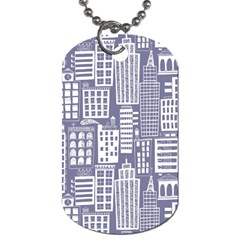 Building Citi Town Cityscape Dog Tag (one Side) by Mariart