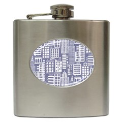 Building Citi Town Cityscape Hip Flask (6 Oz) by Mariart