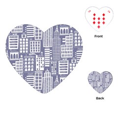 Building Citi Town Cityscape Playing Cards (heart)  by Mariart