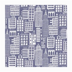 Building Citi Town Cityscape Medium Glasses Cloth (2-side) by Mariart