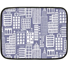 Building Citi Town Cityscape Double Sided Fleece Blanket (mini)  by Mariart