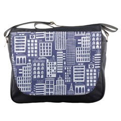 Building Citi Town Cityscape Messenger Bags by Mariart