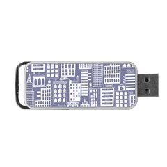 Building Citi Town Cityscape Portable Usb Flash (one Side) by Mariart