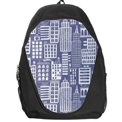 Building Citi Town Cityscape Backpack Bag by Mariart