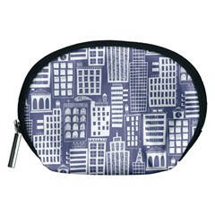 Building Citi Town Cityscape Accessory Pouches (medium)  by Mariart