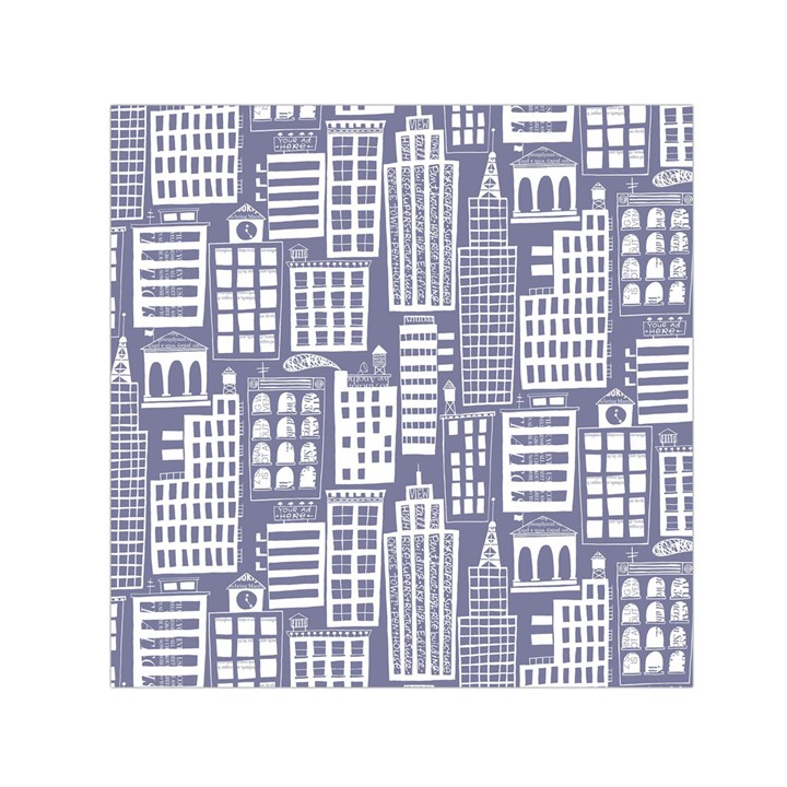 Building Citi Town Cityscape Small Satin Scarf (Square)