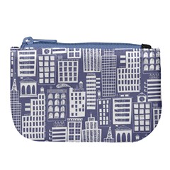 Building Citi Town Cityscape Large Coin Purse by Mariart