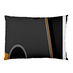 Flag Grey Orange Circle Polka Hole Space Pillow Case by Mariart