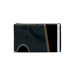 Flag Grey Orange Circle Polka Hole Space Cosmetic Bag (small) 