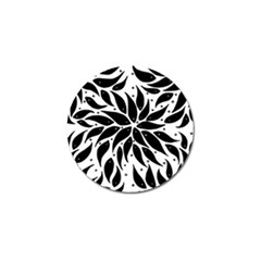 Flower Fish Black Swim Golf Ball Marker (10 Pack) by Mariart