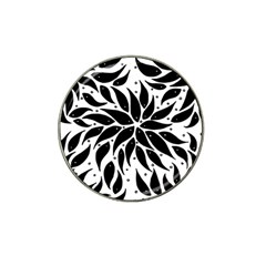 Flower Fish Black Swim Hat Clip Ball Marker (4 Pack) by Mariart