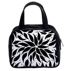 Flower Fish Black Swim Classic Handbags (2 Sides) by Mariart