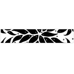 Flower Fish Black Swim Flano Scarf (Large) Front