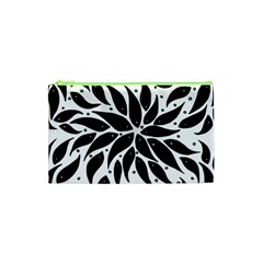 Flower Fish Black Swim Cosmetic Bag (xs) by Mariart