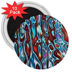 Dizzy Stone Wave 3  Magnets (10 Pack)  by Mariart