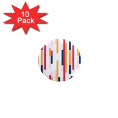 Geometric Line Vertical Rainbow 1  Mini Magnet (10 Pack) 