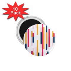 Geometric Line Vertical Rainbow 1 75  Magnets (10 Pack) 