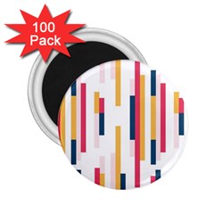 Geometric Line Vertical Rainbow 2 25  Magnets (100 Pack)  by Mariart