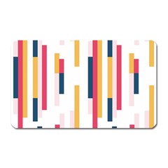 Geometric Line Vertical Rainbow Magnet (rectangular) by Mariart