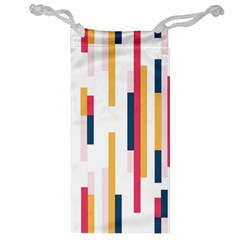 Geometric Line Vertical Rainbow Jewelry Bag