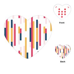 Geometric Line Vertical Rainbow Playing Cards (heart) 