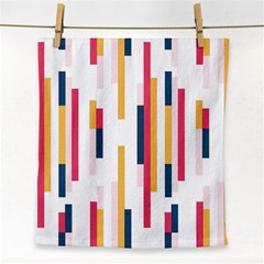 Geometric Line Vertical Rainbow Face Towel